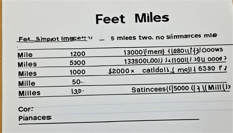 How maney feet in a mile