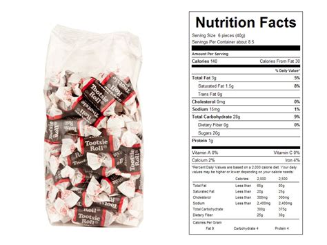 How many calories are tootsie rolls. Tootsie's brands include some of the most familiar candy names: Tootsie Roll, Tootsie Pop, Charms Blow Pop, Mason Dots, Andes, Sugar Daddy, Charleston Chew, Dubble Bubble, Razzles, Caramel Apple Pop, Junior Mints, Cella's Chocolate-Covered Cherries, and Nik-L-Nip. They're sold in a wide variety of venues, including supermarkets, … 