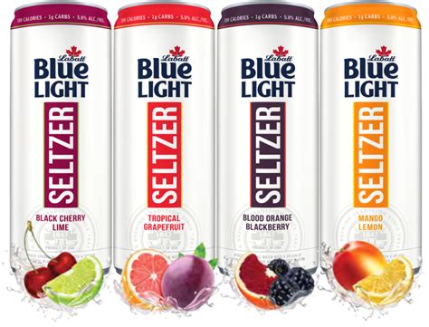 How many calories in Labatt Blue Light Mango Lemon Seltzer (5