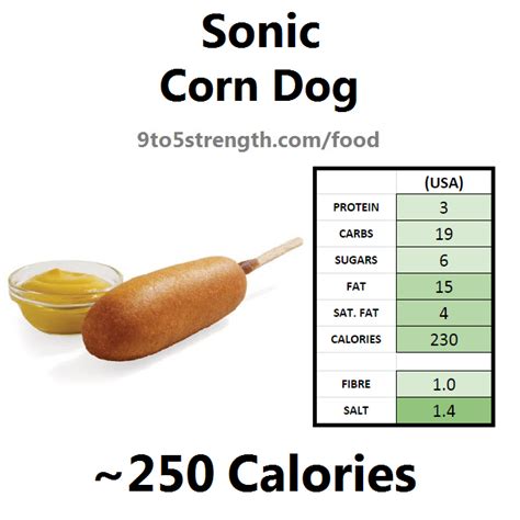 How many calories in a sonic corn dog. Things To Know About How many calories in a sonic corn dog. 