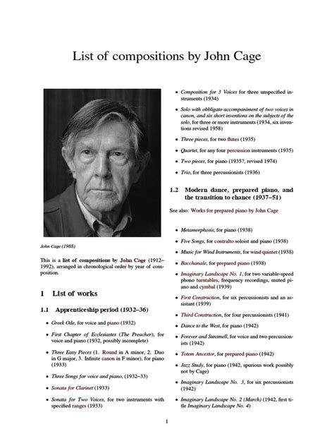 How many compositions did john cage write