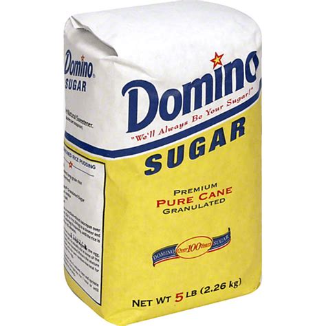 How many cups in 5 pound bag of sugar. Domino ® Sugar Package Requirements (approximate) Domino ® Granulated Sugar: 1 packet = 1 teaspoon: 1 lb = 2 1/4 cups: 2 lbs = 4 1/2 cups: 4 lbs = 9 cups: Domino ® Powdered Sugar: 1 lb = 3 3/4 cups* 2 lbs = 7 1/2 cups* 4 lbs = 15 cups* *unsifted: Domino ® Brown Sugar: 1 lb = approximately 2 1/3 cups** 2 lbs = approximately 4 2/3 cups** 4 ... 