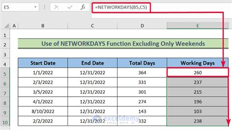 How many days are in a year excluding Saturday and Sundays?