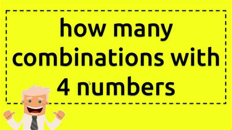 How many different combinations of 4 numbers. Pick one of the four numbers (there are four choices in this step). 2. Pick one of the remaining three numbers (there are three choices). 3. Pick one of the remaining two … 