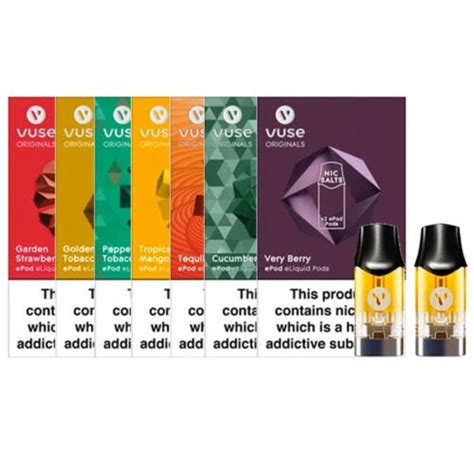Jun 16, 2016 · VUSE comes in the following flavors: VUSE Original (Tobacco) Cartridge. VUSE Mint Cartridge. VUSE Menthol Cartridge. VUSE Crema Cartridge. VUSE Chai Cartridge. VUSE Berry Cartridge. We also sell ten packs of “mix and match” VUSE flavors (twenty cartridges) for $69.55. Each VUSE flavor is available in just one nicotine strength: 4.8%. . 