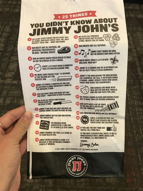 How many jimmy john. Where do the calories in Jimmy John's Favorite #10 Hunter's Club 8" French Sub Sandwich come from? 26.1% 37.4% 36.5% Protein Total Fat Total Carbohydrate 850 cal. * The % Daily Value (DV) tells you how much a nutrient in a serving of food contributes to a daily diet. 2,000 calories a day is used for general nutrition advice. 