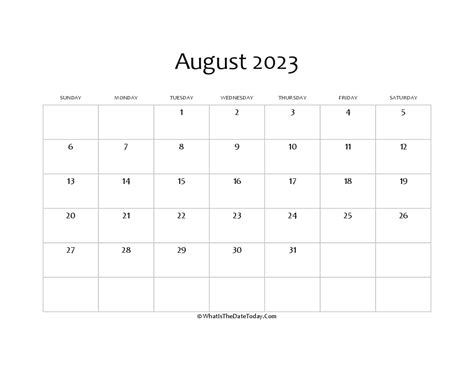 How many months until august. How long until August 1st 2025? August 1st 2025 is in 1 years, 9 months and 6 days, which is 646 days. It will be on a Friday and in week 31 of 2025. Create a countdown for August 1, 2025 or Share with friends and family. 