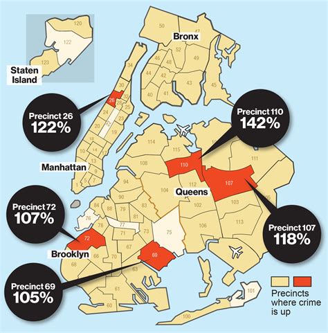 The NYPD CompStat numbers show that the 110th Precinct in Elmhurst, Queens, has been battered by the highest jump in crime as of Sunday, with a more than 142 percent increase over last year. The .... 