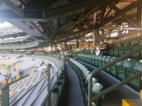 How many seats in lambeau. Sections: 112-128. Everyone knows the atmosphere at Lambeau Field is incredible and these seats definitely get you in the middle of the fun. The aluminum bench seats along the lower level sideline aren't the most comfortable seats in the stadium, but will give you the best vantage pint that Lambeau has to offer. 