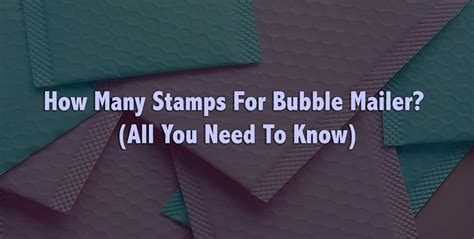 How many stamps for a bubble mailer. Things To Know About How many stamps for a bubble mailer. 