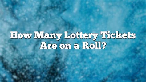 How many tickets are on a roll. Things To Know About How many tickets are on a roll. 
