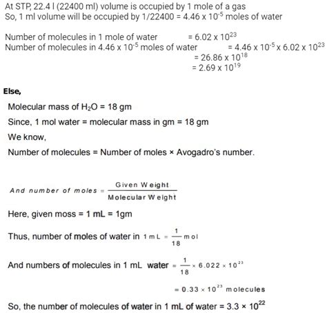 How many water molecules are present in 2 mL of water (d = 1 …