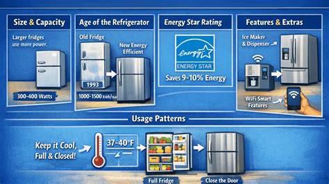 How many watts does a refrigerator use per hour.  Usage (kWh) usage depends on th...