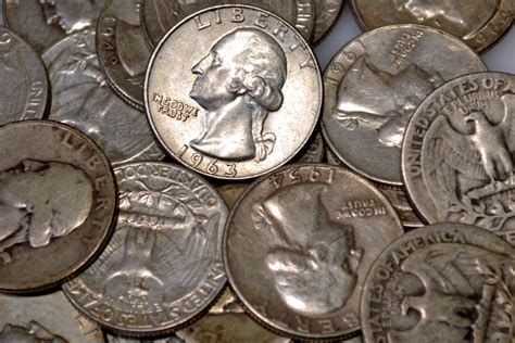 The quarter, short for quarter dollar, is a United States coin worth 25 cents, one-quarter of a dollar. The coin sports the profile of George Washington on its obverse, and after 1998 its reverse design has changed frequently. It has been produced on and off since 1796 and consistently since 1831. [1]