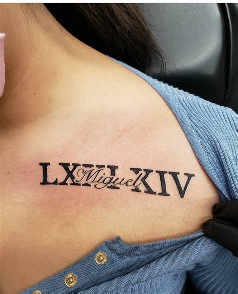 How much are roman numeral tattoos. My sister got my nephews name spelled out in Roman Numerals across the top of her shoulder and it cost $80. 8 numerals, each about 3/4 an inch tall by half an inch wide. Total length was between 4-7 inches maybe. I've gotten pieces that are 3x3 that cost $60-$80 so it really depends here. Ballpark you could be looking anywhere from $40-$100. 
