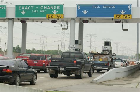 How much are tolls on sam houston tollway. Toll Roads Select Location Select Toll Road Sam Houston Tollway Select Direction of Travel Clockwise Select Vehicle Classification 2 Axles Cash / Non-Tag Sam Houston Tollway - Traveling Clockwise Wilson Road Exit Ramp Cash Not Accepted / $0.50 John Ralston Road Exit Ramp Cash Not Accepted / $1.00 W. Lake Houston Exit Ramp Cash Not Accepted / $1.25 