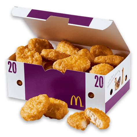 McDonald's 20 Piece Chicken McNuggets contains 890 calories, 53 grams of fat and 53 grams of carbohydrates. Keep reading to see the full nutrition facts and Weight Watchers points for 20 Piece …. 