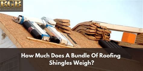 A bundle of shingles weighs anywhere from 60 to 80 pounds. Most b