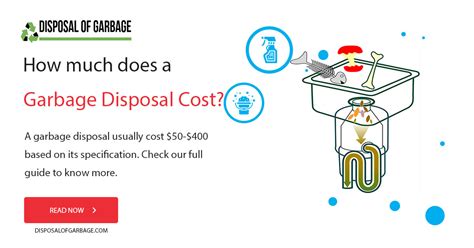 How much does a garbage disposal cost. Garbage disposal installation costs range from $150 to $950, with an average cost of $400. A new garbage disposal costs as low as $55 if you can install the unit yourself, including the price of the required tools. 