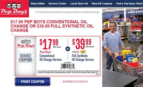 You can expect to pay between $32 and $70 for a standard Pep Boys oil change, depending on .... 