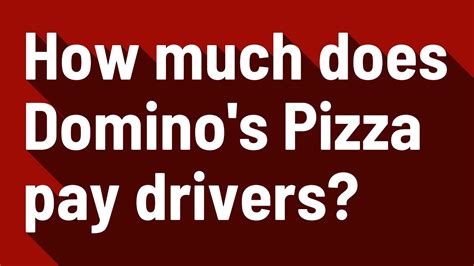 How much does domino's pizza pay. Things To Know About How much does domino's pizza pay. 