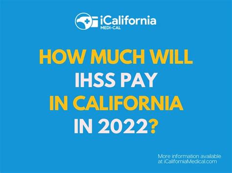 How much does IHSS pay in California? IHSS Service providers are paid an hourly rate set by Medi-Cal for their county. As of 2021, these rates are between $14.00 and $17.50 / hour. In general, the value of the services provided through the IHSS program will not exceed $3,500 per month. On average, an IHSS provider is paid closer to $2,200 per ...