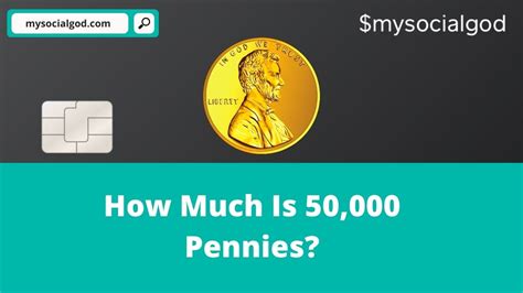 How much is 50000 pennies. There is a common question: how much is 80000 pennies? According to the exchange rate, there are 100 pennies in a dollar, so 80k pennies=$800. ... The volume of a cubic foot can hold about 50000 pennies. 2) The US Penny measures 0.75 inches in diameter and 1.52 millimeters in height. 3) A 1943 copper penny was sold for $1.7 million … 