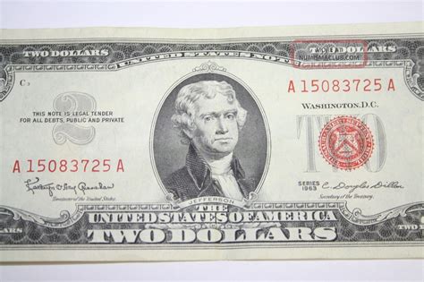 Since the intaglio printing process is more expensive and time-consuming these 2-dollar bills are more valuable and sought-after. Typically, you will get $20 for an uncirculated 1963 2-dollar bill with a red seal. On the other hand, an uncirculated 1963A 2-dollar bill with a star will cost you$90!. 