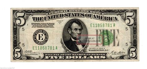 Today 1928F red seal five dollar bills are very c