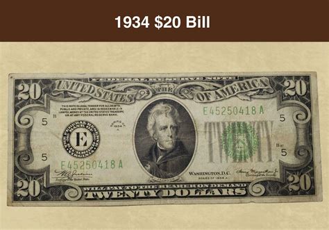 How much is a 1934 $20 bill worth. 1976 2 Dollar Bill Value Chart (Worth As Much As $35,250) ... Most Valuable 1934 10 Dollar Bill (Worth Up to $120,750) Similar Posts. Collection. Cherished Teddies Value ... Read More 5 Most Valuable $20 Bills (Rare One Sold For $411,250) Leave a Reply Cancel reply. 