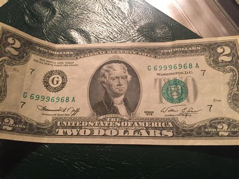 The series 1976 two dollar bill does not have enoug