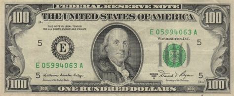 Issued 1990 - 1996. Security Features. For information about $100 notes issued from 1914 - 1990, click here. All U.S. currency remains legal tender, regardless of when it was issued. For information about $100 notes issued from 1914 - 1990, click here.. 