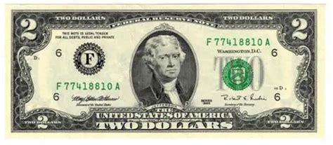 The 2 dollar bill is currently a small-sized Federal Reserve 