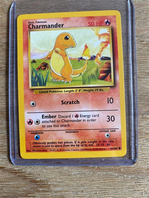 The average value of Charmander Base Set 46/102 is $18.98. Sold comparables range in price from a low of $1.12 to a high of $880.25.. 