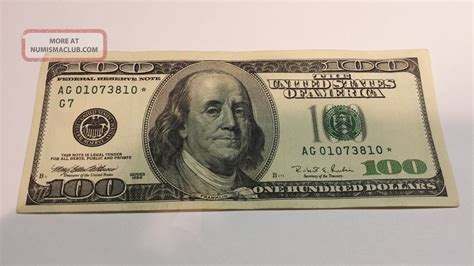 How much is a 1996 series $100 bill worth. 00000010 to 00000099: These notes can be worth as much as $300, but others can bring in up to $500 depending on their condition. The serial number 10 is usually worth more, and the value decreases as you approach the number 99; such numbers may be worth up to $100 maximum. 2. High Serial Number. High serial numbers are also popular among ... 