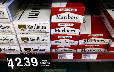 There are menthol and non-menthol cigarettes available, and these tobacco products are sold by the carton to adults. Marlboro cigarettes include: Marlboro Red Marlboro Gold Marlboro Menthol Marlboro Silver Marlboro Lights Marlboro 100s Marlboro Southern Cut Other cigarette companies' brands include: Lucky Strike Capri Kool. 