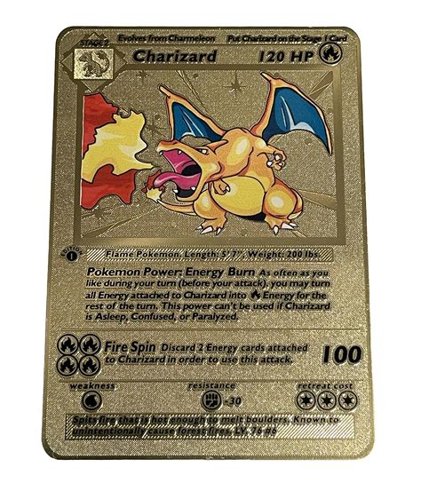 How much is a gold charizard. item 2 Pokémon charizard 23k Gold Plated Trading Card& Pokeball Burger King sealed Pokémon charizard 23k Gold Plated Trading Card& Pokeball Burger King sealed $49.95 Free shipping 