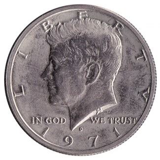 In today’s market, circulated 1972 Half Dollar coins are typically val