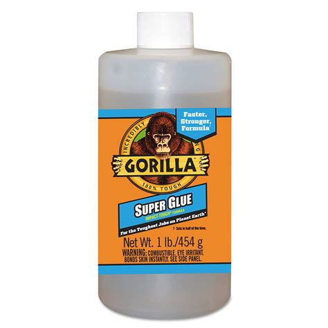 How much is a pound of gorilla glue in california. Exterior Adhesives: Epoxy Glue. Mix two parts of this epoxy together and in 5 minutes the mixture will be hard. Epoxies come in different setting speeds and works on porous and non-porous materials. Epoxy is more than just fast-hardening goop in tiny tubes. 