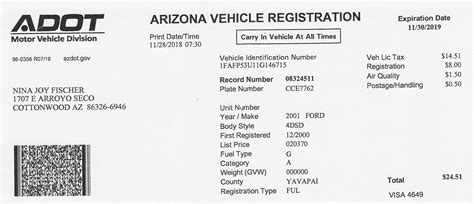 How much is it to register a vehicle in arizona. A copy of your Arizona registration. A self-addressed envelope. If the area you're in doesn't have an inspection program, you must: Request an out-of-state exemption by: Writing the ADEQ at one of the addresses listed below. Calling the ADEQ at (602) 771-3950 in Phoenix or (520) 628-5651 in Tucson. OR. 
