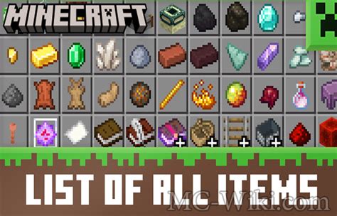 How much items are in minecraft