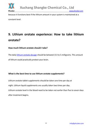 How much lithium orotate should i take