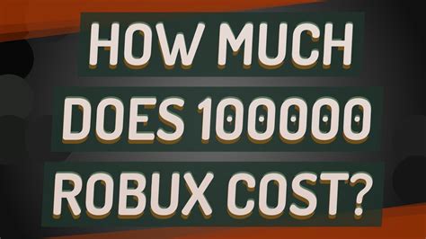 How much money is 100 000 robux. Things To Know About How much money is 100 000 robux. 