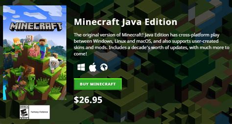 How much money is minecraft java edition