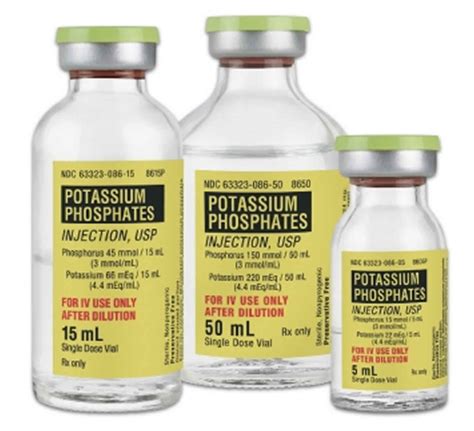 How much potassium is in potassium phosphate?