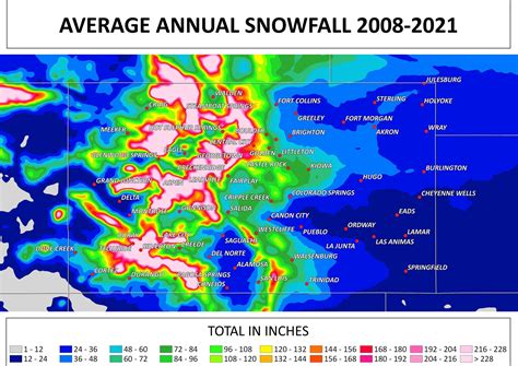 How much snow could Denver see on Thursday?