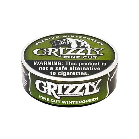 How much sugar is in grizzly wintergreen. Grizzly Long Cut Wintergreen Chewing Tobacco $13.50 – $67.51. Grizzly. Grizzly Pouches Wintergreen. Rated 5.00 out of 5 based on 1 customer rating. ( 1 customer review) $ 13.50 – $ 67.51. Quantity. Choose an option … 