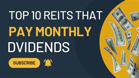Nov 16, 2023 · How often do REITs pay dividends? › REITs That Pay Out Monthly While some stocks distribute dividends on an annual basis, certain REITs pay quarterly or monthly. That can be an advantage for investors, whether the money is used for enhancing income or for reinvestment, especially since more frequent payments compound faster. . 