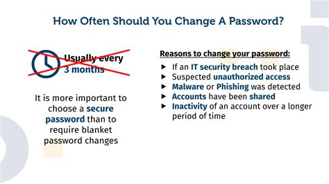 How often should a password be changed