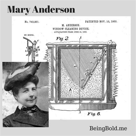 How old was mary anderson when she invented the windshield wipers